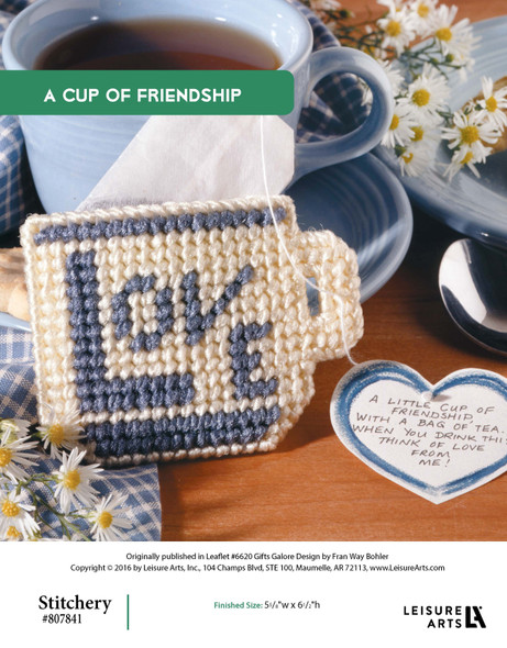 Leisure Arts Gifts Galore In Plastic Canvas A Cup of Friendship Magnet ePattern