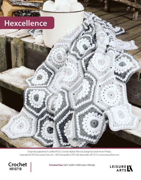 Leisure Arts Crochet Afghan Revival Hexcellence ePattern