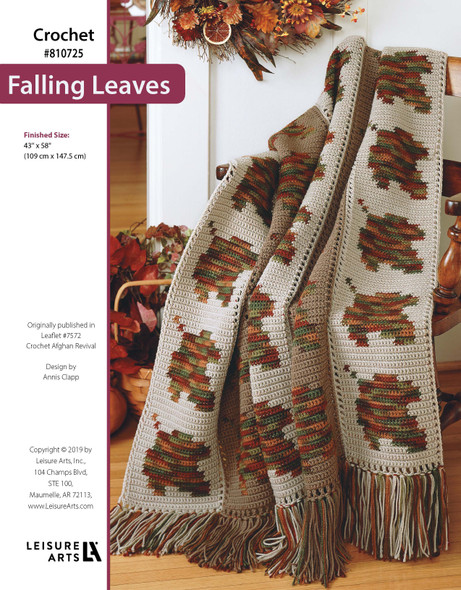 Leisure Arts Crochet Afghan Revival Falling Leaves ePattern