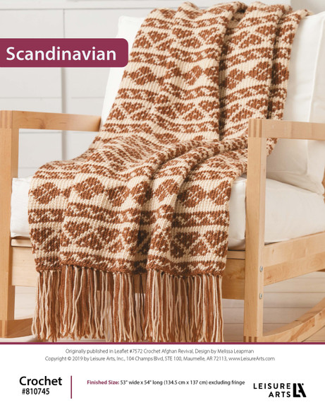 Leisure Arts Crochet Afghan Revival Scandinavian ePattern