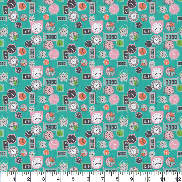 Camelot Cotton Fabrics Camelot Precut 2yd Deadlines Turquoise