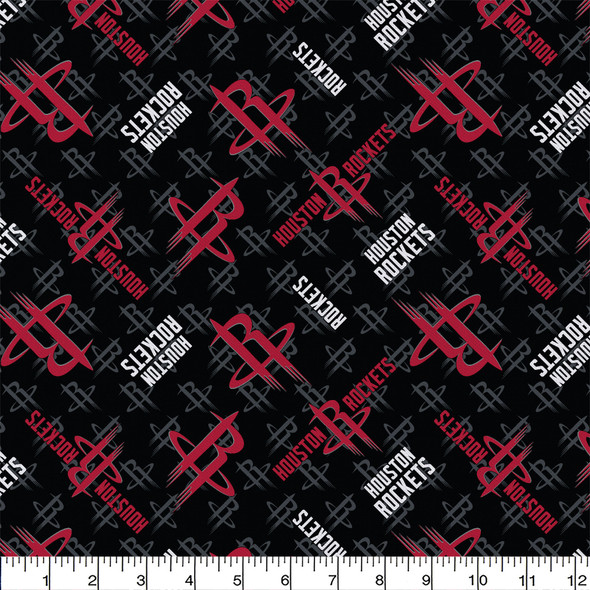 Camelot Cotton Fabrics NBA Precut 2yd Houston Rockets