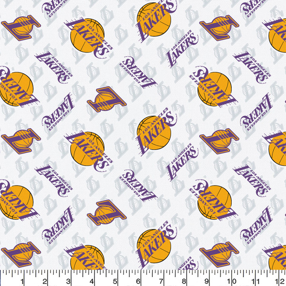 Camelot Cotton Fabrics NBA Precut 2yd LA Lakers