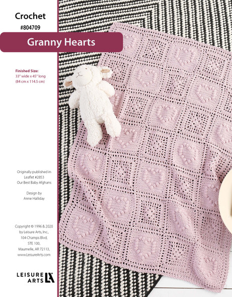 Leisure Arts Our Best Baby Afghans Granny Hearts Crochet ePattern