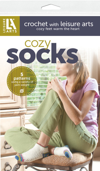 Leisure Arts Cozy Socks Crochet Pattern