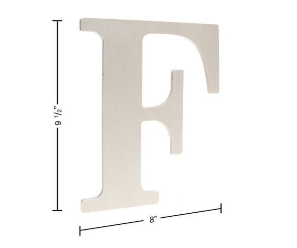 Good Wood By Leisure Arts Letter 9.5" Birch F