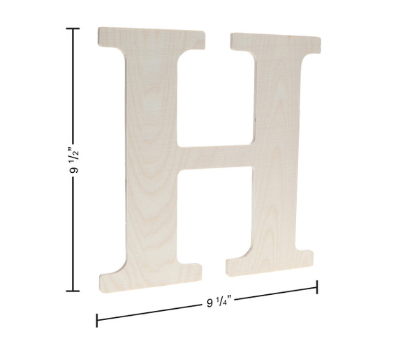 Good Wood By Leisure Arts Letter 9.5" Birch H