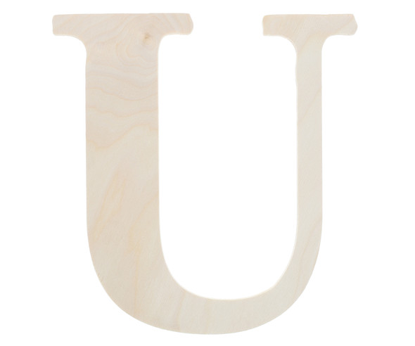 Good Wood By Leisure Arts Letter 9.5" Birch U