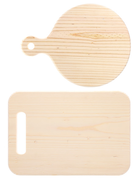 Good Wood By Leisure Arts Circle With Handle & Rectangle With Side Grip Board Set