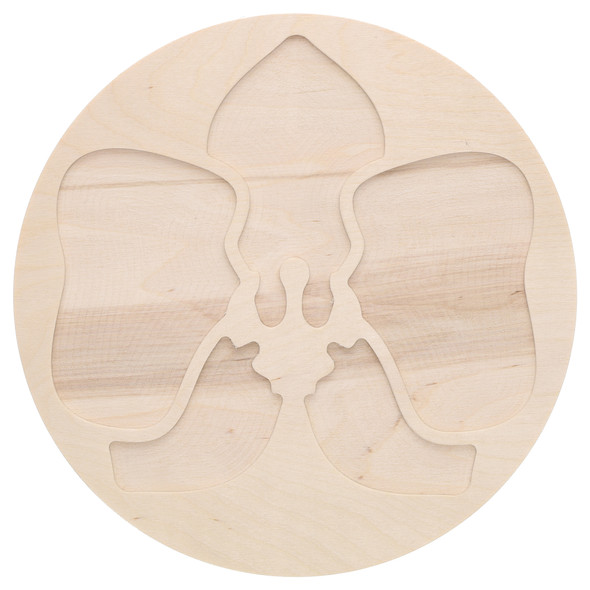 Leisure Arts Welled Wood Surface Circle With Orchid 10"x 10"