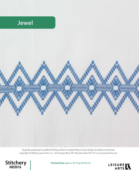 ePattern Swedish Weave Towels Jewel