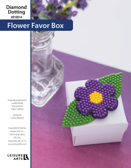 Diamond Art By Leisure Arts Paper Crafting Flower Favor Box ePattern