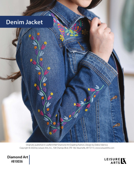 Diamond Art By Leisure Arts Dazzling Fashion Denim Jacket ePattern