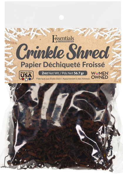 Essentials By Leisure Arts Crinkle Shred 2oz Chocolate Bag