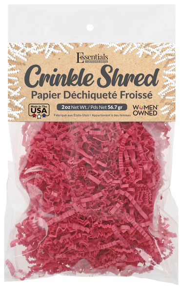 Essentials By Leisure Arts Crinkle Shred 2oz Rose Bag