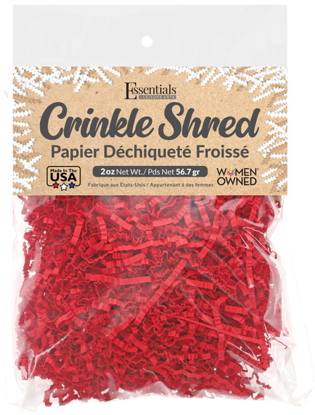 Essentials By Leisure Arts Crinkle Shred 2oz Bright Red Bag