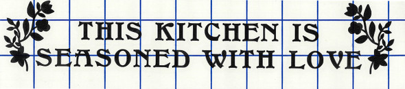 Leisure Arts Home Decor Vinyl Words & Phrases This Kitchen 2"x 11.13" Black