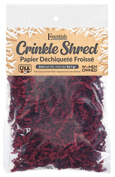 Essentials By Leisure Arts Crinkle Shred 2oz Burgundy Bag