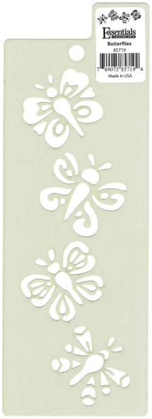 Essentials By Leisure Arts Stencil 3"x 8 1/2" Butterflies