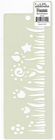 Essentials By Leisure Arts Stencil 3"x 8 1/2" Row Of Flowers