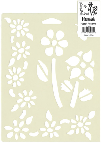 Essentials By Leisure Arts Stencil 7"x 10" Floral Accents