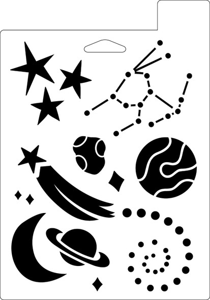 Essentials By Leisure Arts Stencil 7"x 10" Astronomy