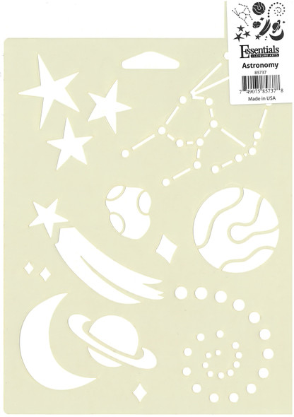 Essentials By Leisure Arts Stencil 7"x 10" Astronomy