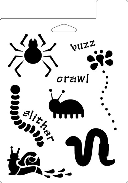 Essentials By Leisure Arts Stencil 7"x 10" Cute Bugs