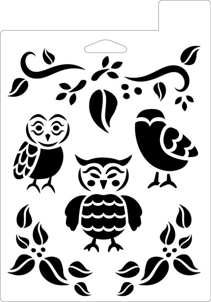Essentials By Leisure Arts Stencil 7"x 10" Owls