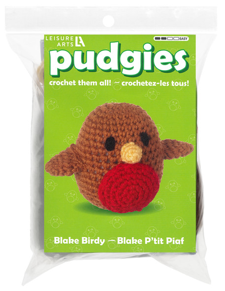 Leisure Arts Crochet Kit Amigurumi Pudgies Blake Birdy