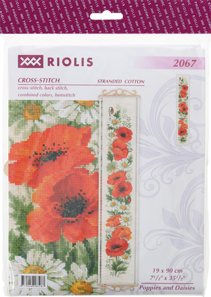 Riolis Cross Stitch Kit Poppies And Daisies
