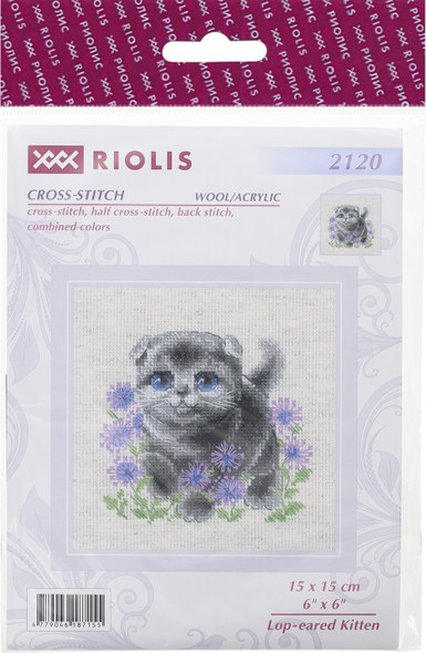 Riolis Cross Stitch Kit Lop Eared Kitten
