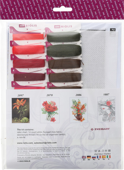 Riolis Cross Stitch Kit Rose And Sweet Cherry