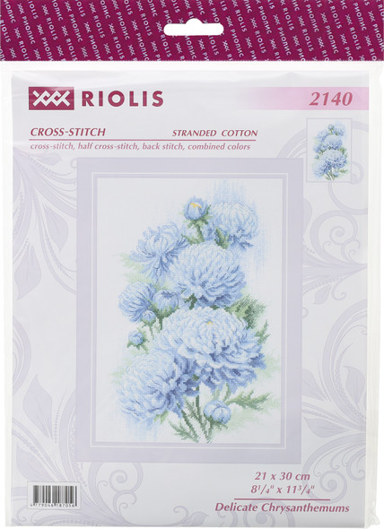 Riolis Cross Stitch Kit Delicate Chrysanthemums