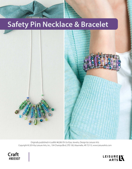 ePattern Safety Pin Necklace & Bracelet