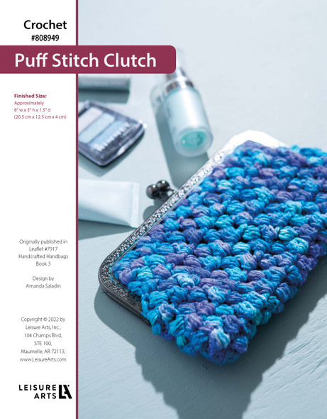 ePattern Puff Stitch Clutch