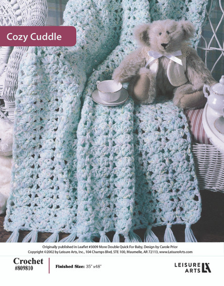 ePattern Crochet Dbl Quick Afghan Cozy Cuddle