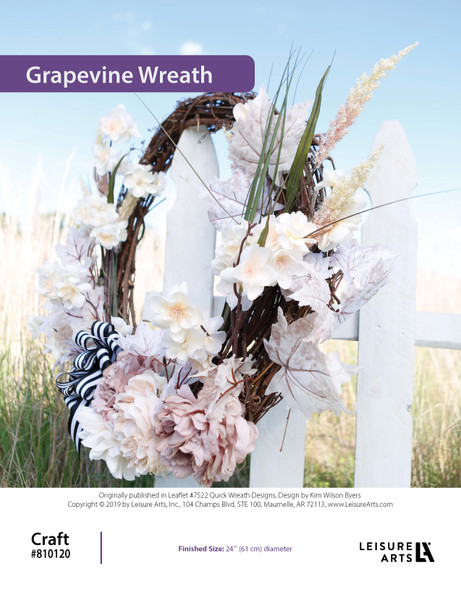 ePattern Crafts Quick Wreath Grapevine Wreath