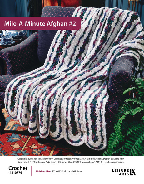 Leisure Arts Crochet Mile-A-Minute Afghan #2 ePattern