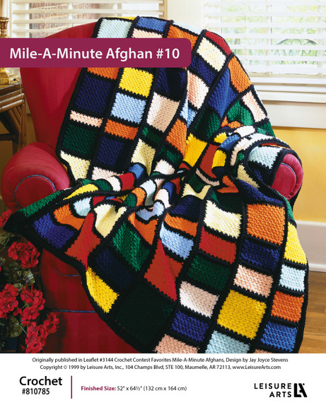 Leisure Arts Crochet Mile-A-Minute Afghan #10 ePattern