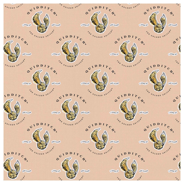 Camelot Cotton Fabrics Harry Potter Precut 2yd Watercolor Quidditch Peach