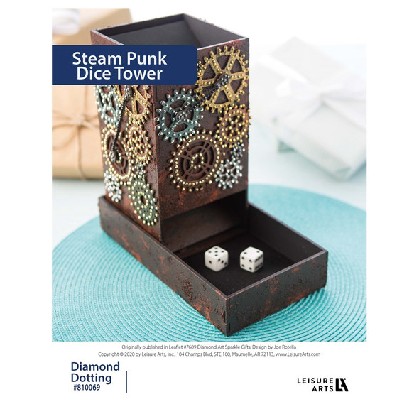 Diamond Art By Leisure Arts Sparkle Gifts Steampunk Dice Tower ePattern