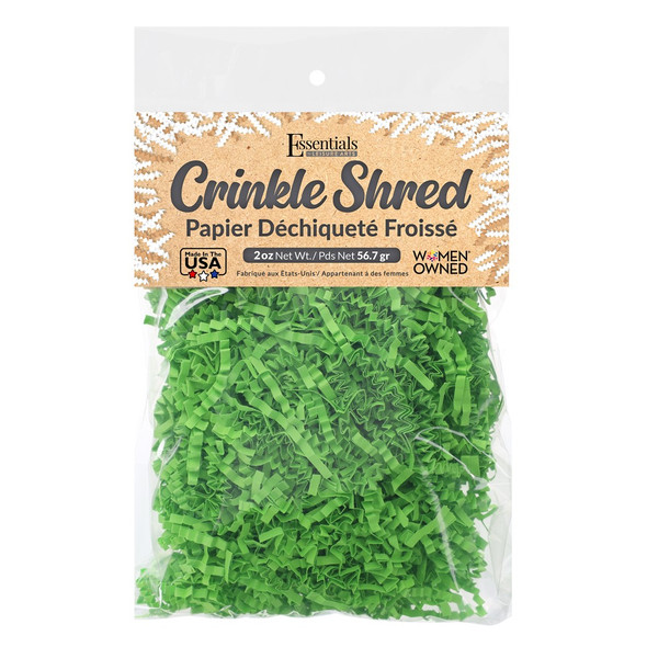 Essentials By Leisure Arts Crinkle Shred 2oz Lime Bag