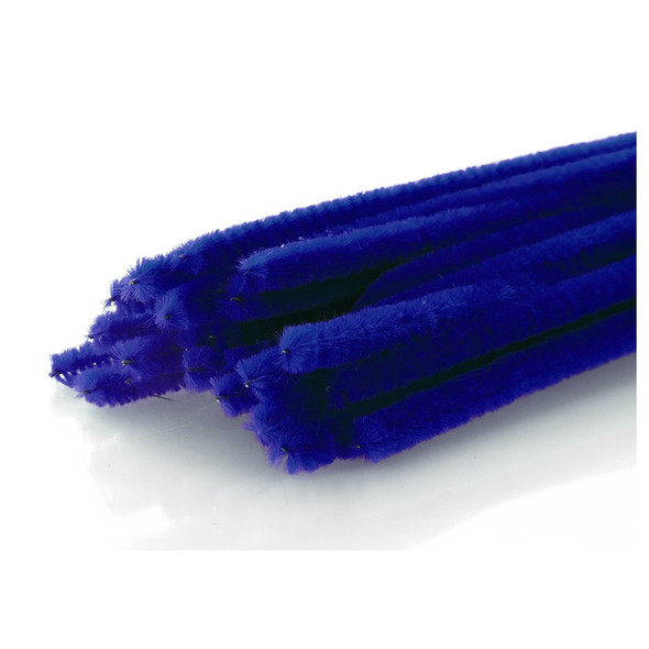 Essentials By Leisure Arts Chenille 12 inch Stem 6mm Dark Blue 25pc