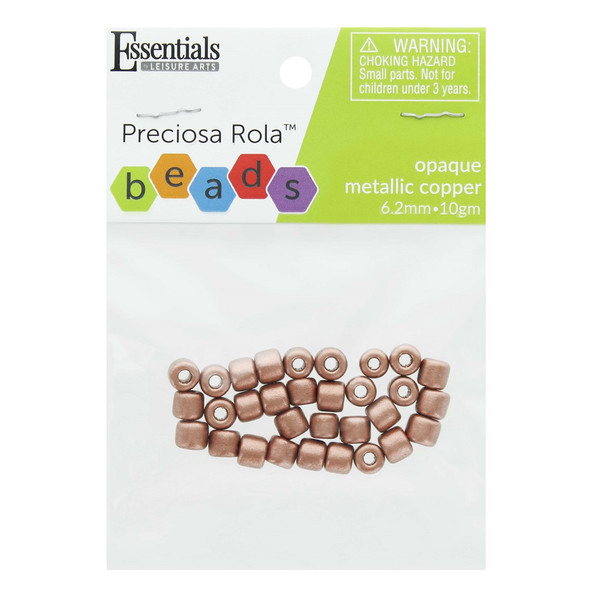 Essentials By Leisure Arts Preciosa Rola 6.2mm Opaque Metallic Copper 10gm