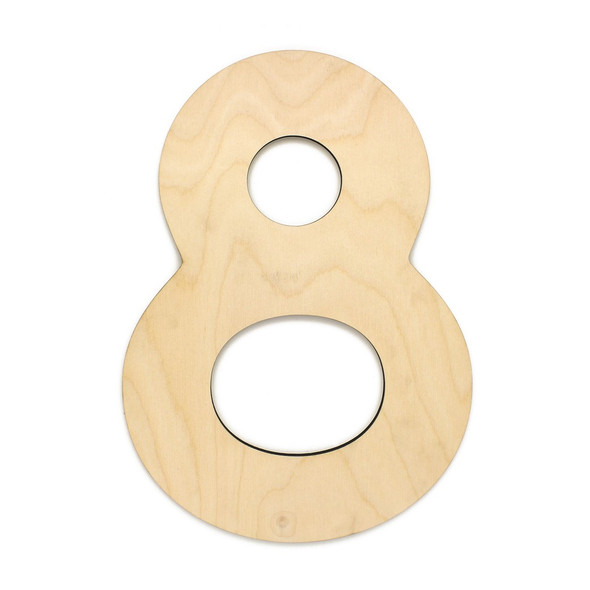 Essentials By Leisure Arts Letters 9 Â½ inch Birch Number 8