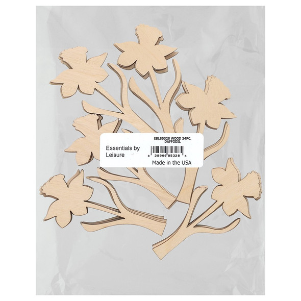 Essentials By Leisure Arts Flat Shapes Daffodil 24pc