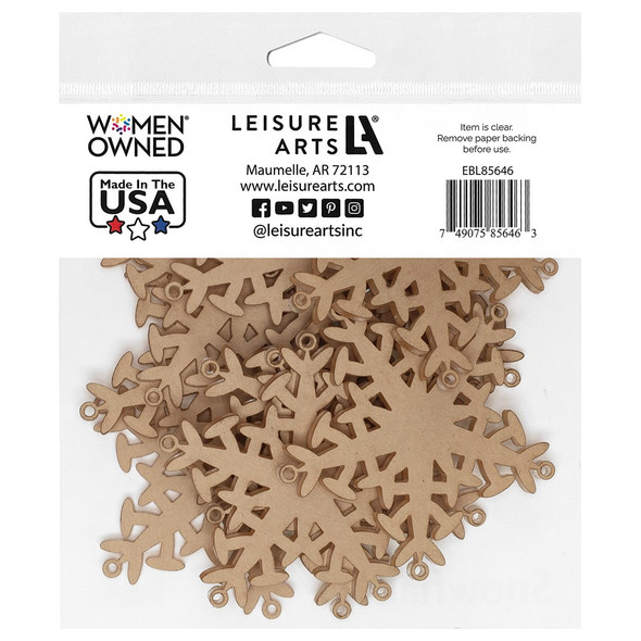 Essentials By Leisure Arts Clear Acrylic Ornaments 3 inch Snowflake 10pc