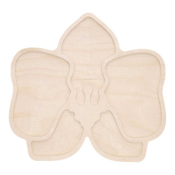 Leisure Arts Welled Wood Surface Orchid 10 inch x 9.5 inch