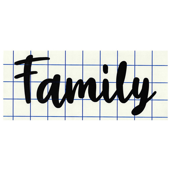 Leisure Arts Home DÃ©cor Vinyl Words Phrases Family 3.5 inch x 8.25 inch Black